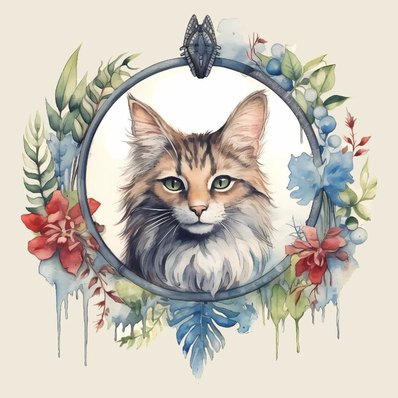 Manx Cat Boho Style, Love Cats