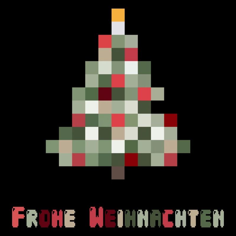 Frohe Weihnachten 8-Bit Retro Tannenbaum