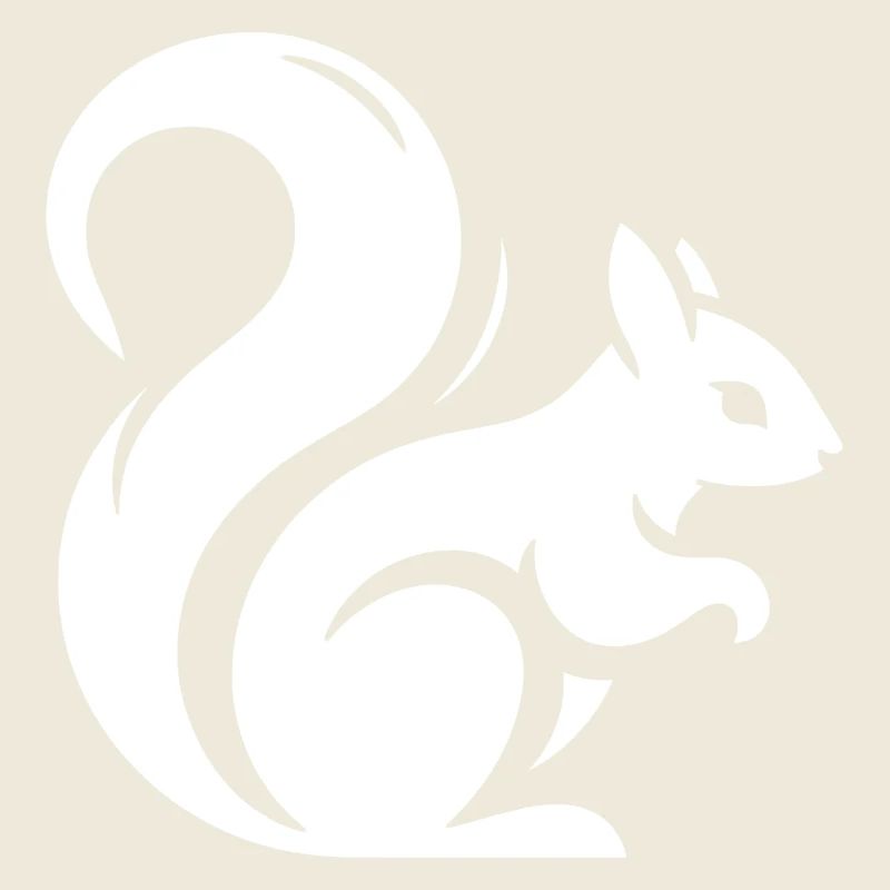 Minimalistische Eichhörnchen-Silhouette