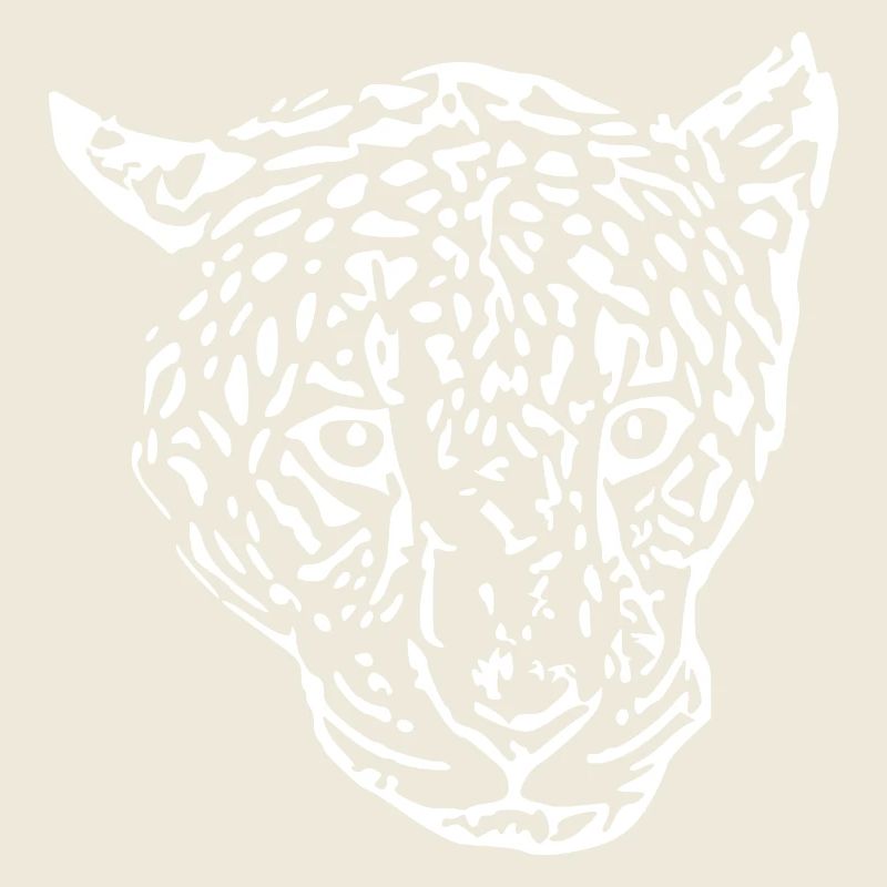 leopard head white