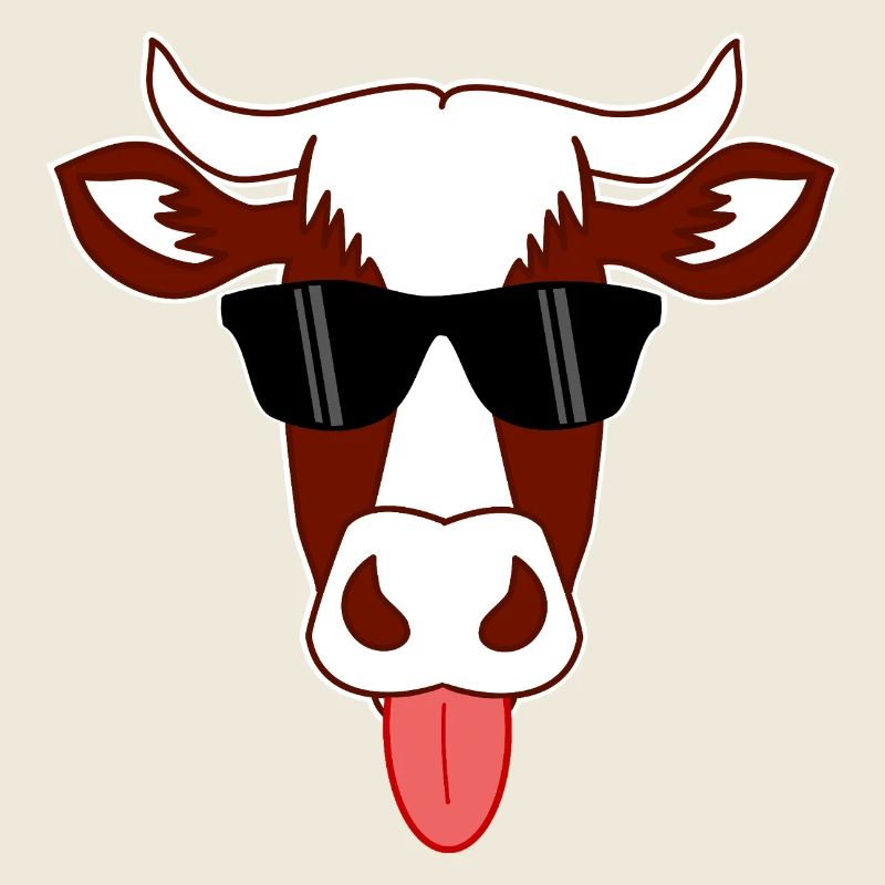 Cow with sunglasses