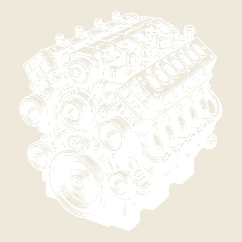 Engine Block Cylinder Displacement Fan Engine