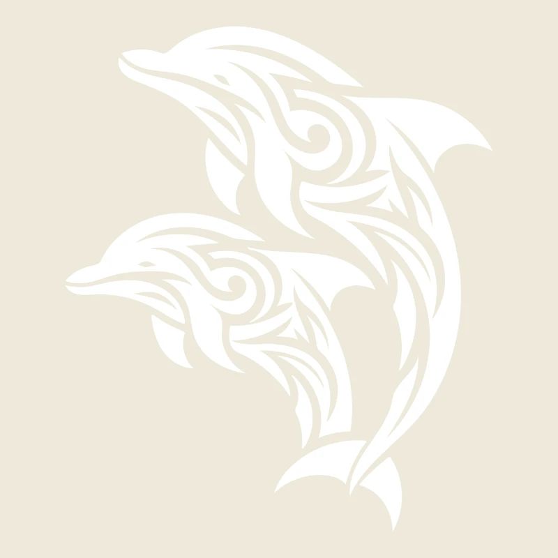 Bottlenose dolphin Tribal Tattoo Jumping Dolphins