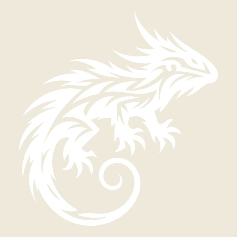 Struppiges Bartagame Tribal Drachen Tattoo