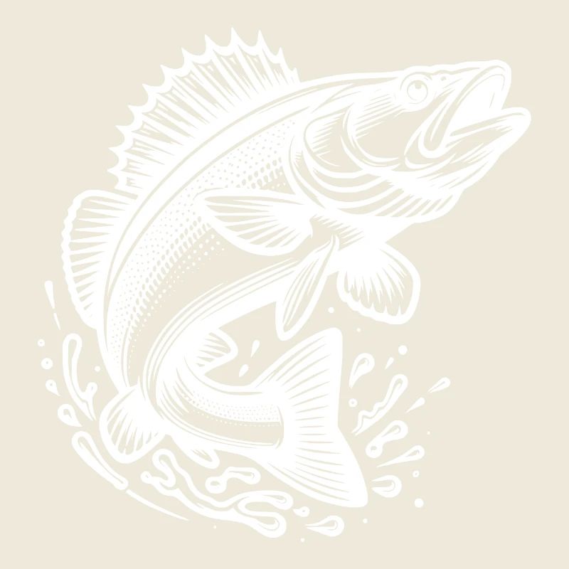 Springender Zander Fisch