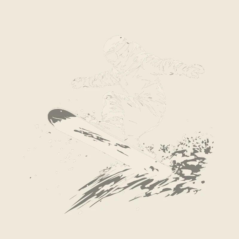 Snowboarder Snowboarding Sprung Schnee