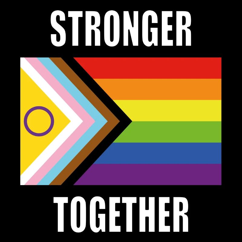 Gemeinsam stärker inklusive Pride-Flagge