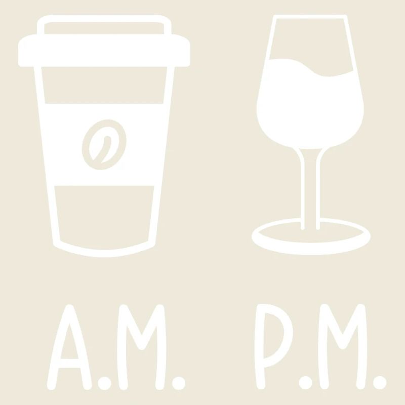 A.M. vs P.M. Coffee-Wine Silhouette