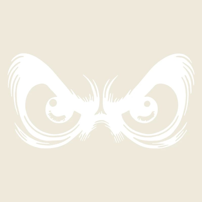 Yeux en colère avec regard fixe