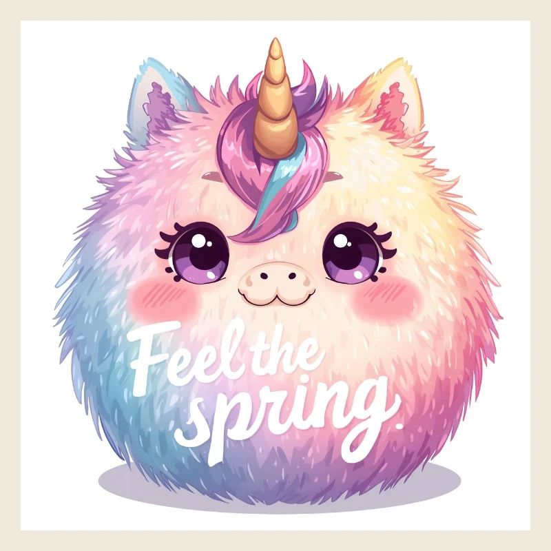 Feel the Spring Einhorn Flausch