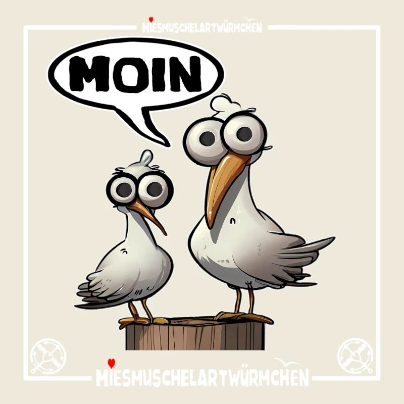 Möwe moin Miesmuschelartwuermchen Möwen lustig
