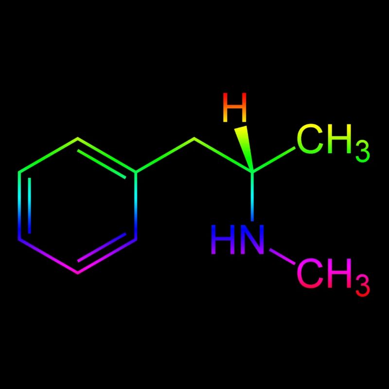 Methamphetamine Crystal Meth structural formula