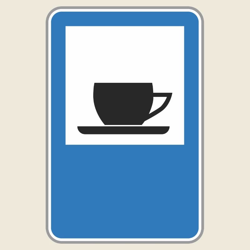 Road sign cafe