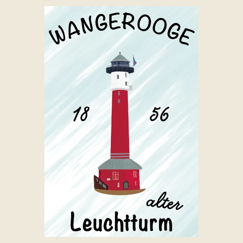 Wangerooge, Vieux phare, Mer du Nord, Affiche