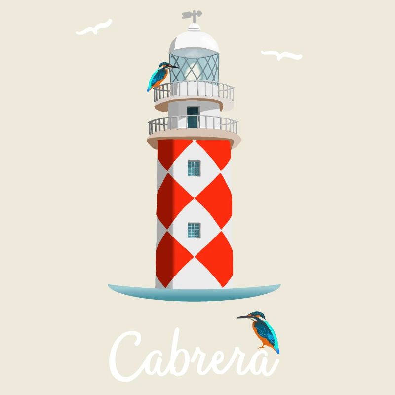 Îles Baléares Île Cabrera, dessin du phare