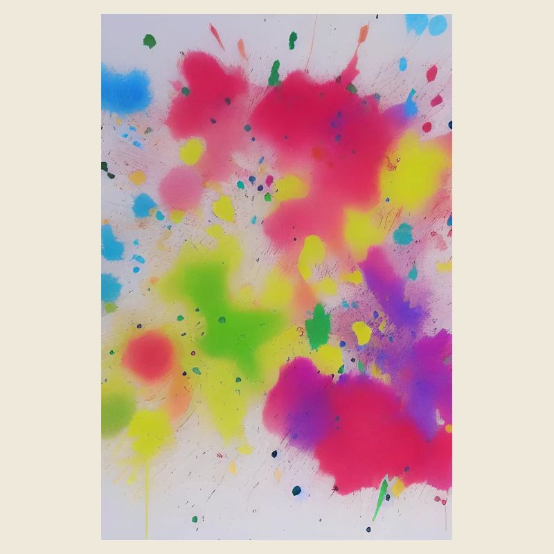 Colorful splashes of color