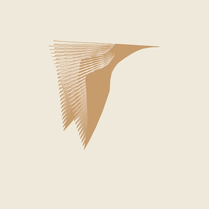 Colibri abstrait beige