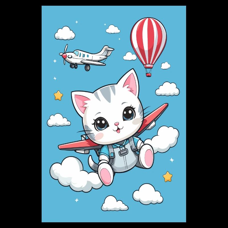 Süße Fliegende Katze