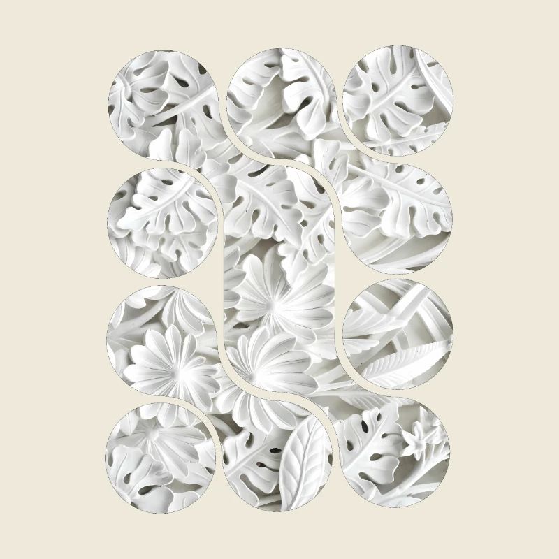 Abstrakte weiße Blattmuster