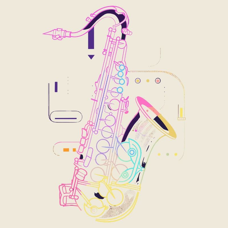 Dessin de saxophone