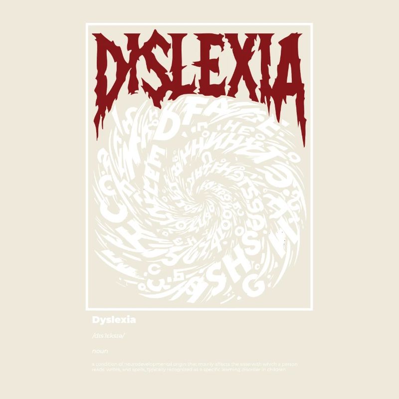Dyslexia Awareness Spiral Design