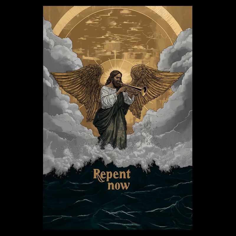 Repent now Christlicher Engel der Apokalypse