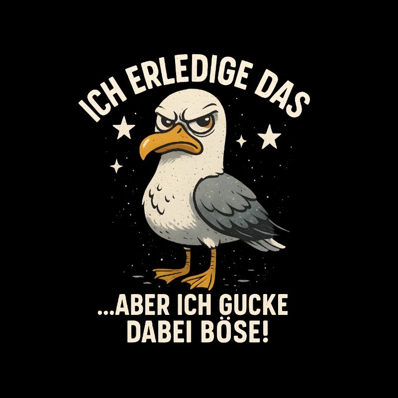 Funny Saying Work Office Job Seagull