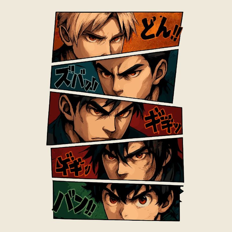 Intensive Anime Silhouettes - Squad