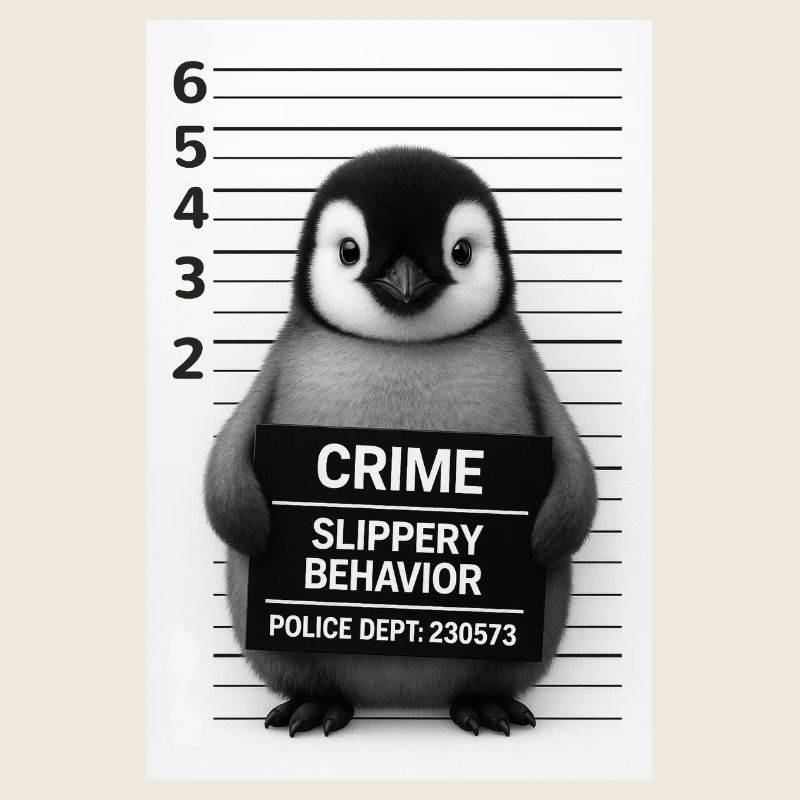Penguin in the interrogation – Slippery on it
