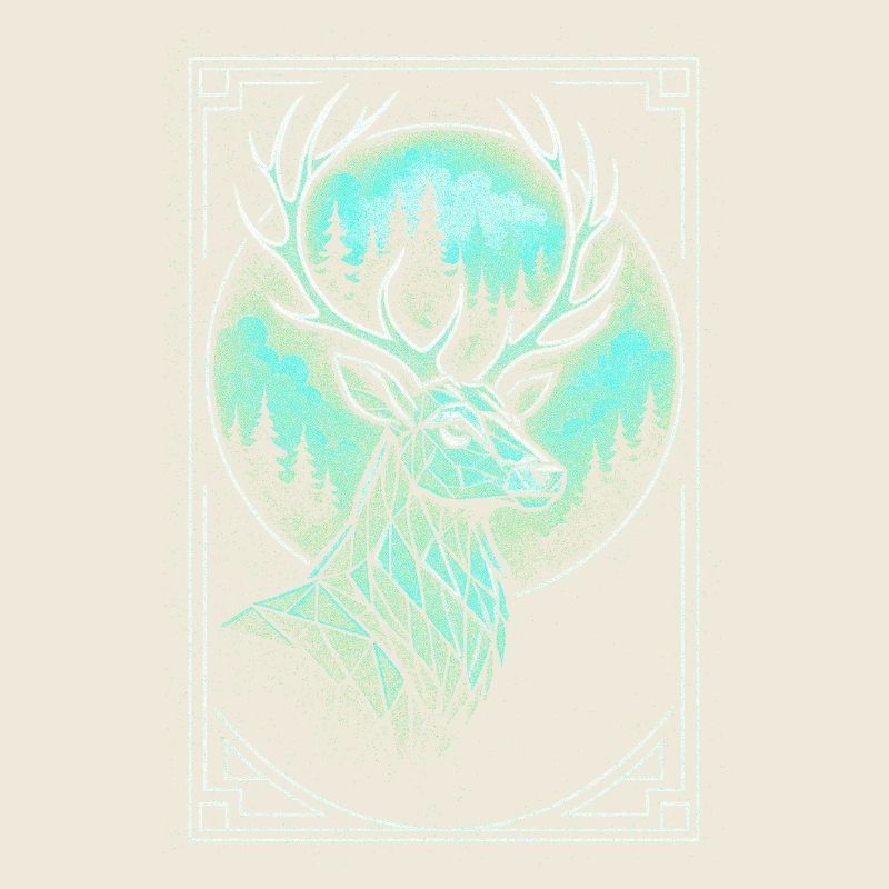 Illustration de cerf de la forêt mystique