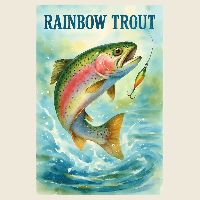 Truite arc-en-ciel à l’hameçon