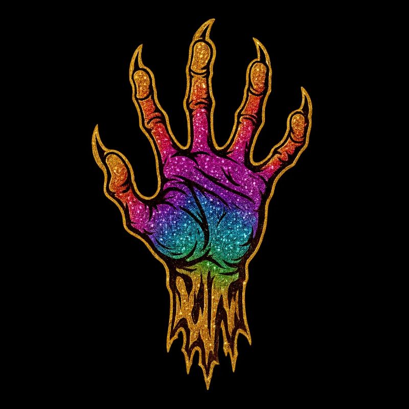 Griffe arc-en-ciel dorée | La griffe fait des fissures