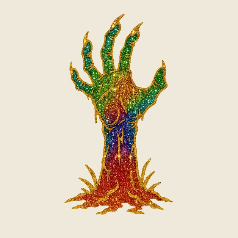 Rainbow Glitter Hand Awakening