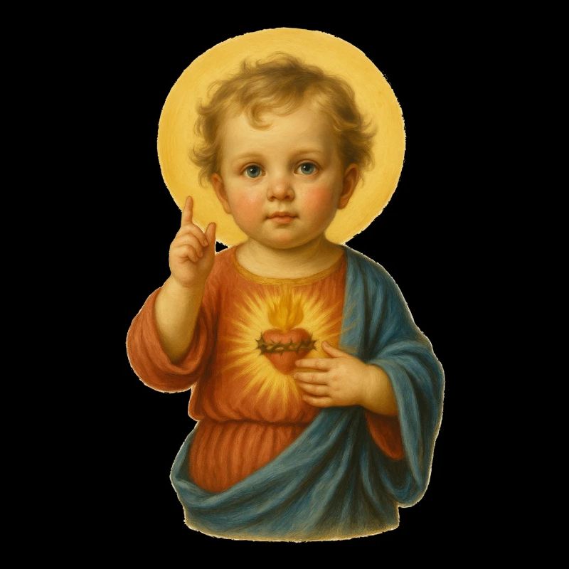 Heiliges Kind mit strahlendem Herz