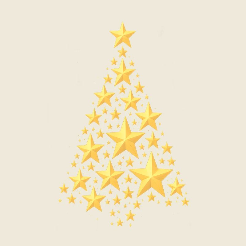 Goldener Sternen-Weihnachtsbaum