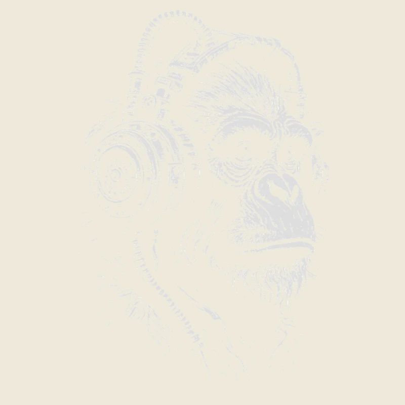 Headphone Ape Illustration