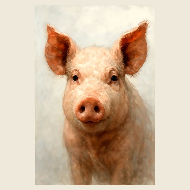 Charme Cochon à l’Aquarelle