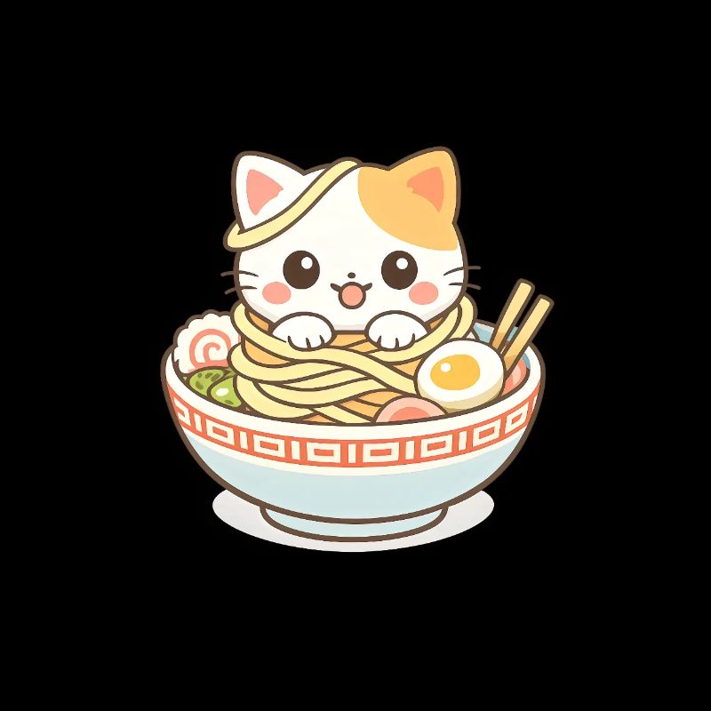 Kawaii Katze Ramen Nudeln Anime