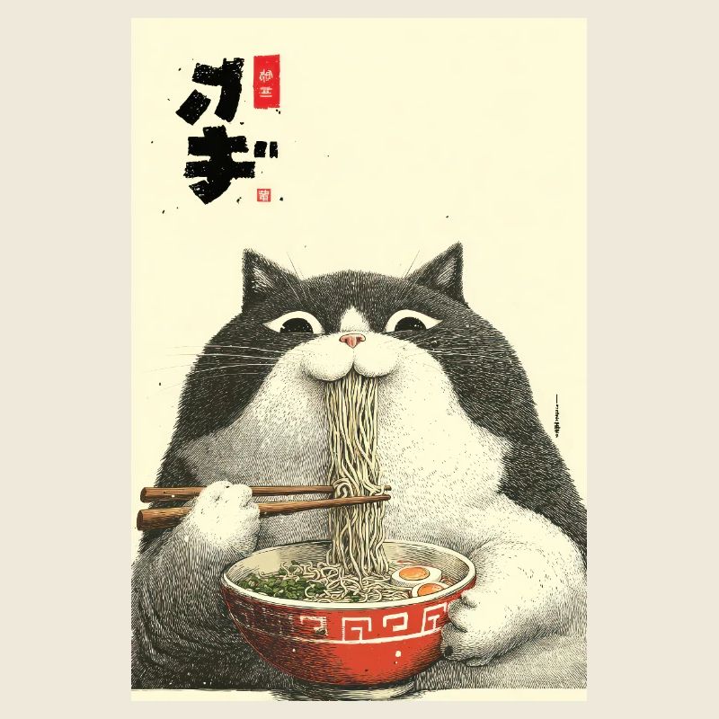 Neko Ramen Slurp de chat