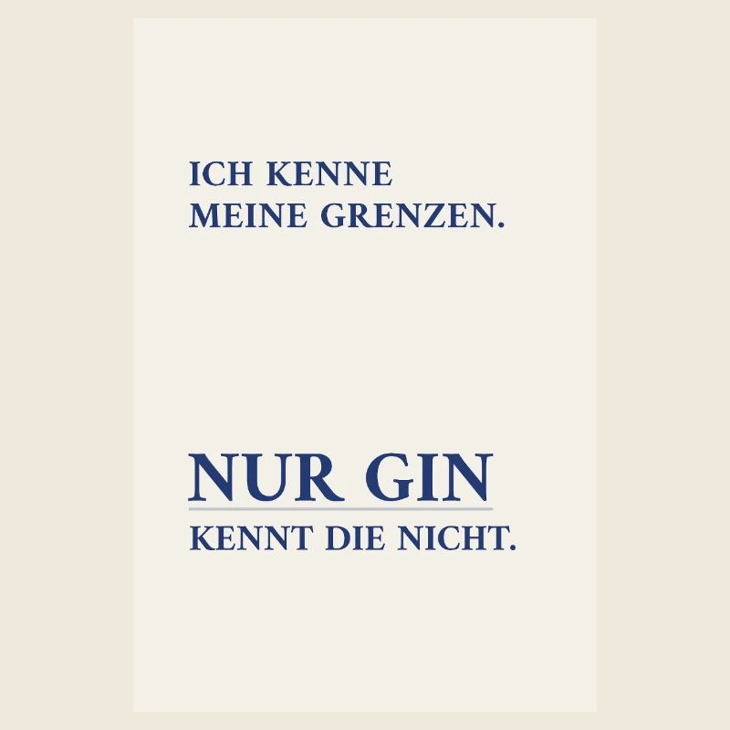 Gin ne connaît pas de frontières – Affiche minimale