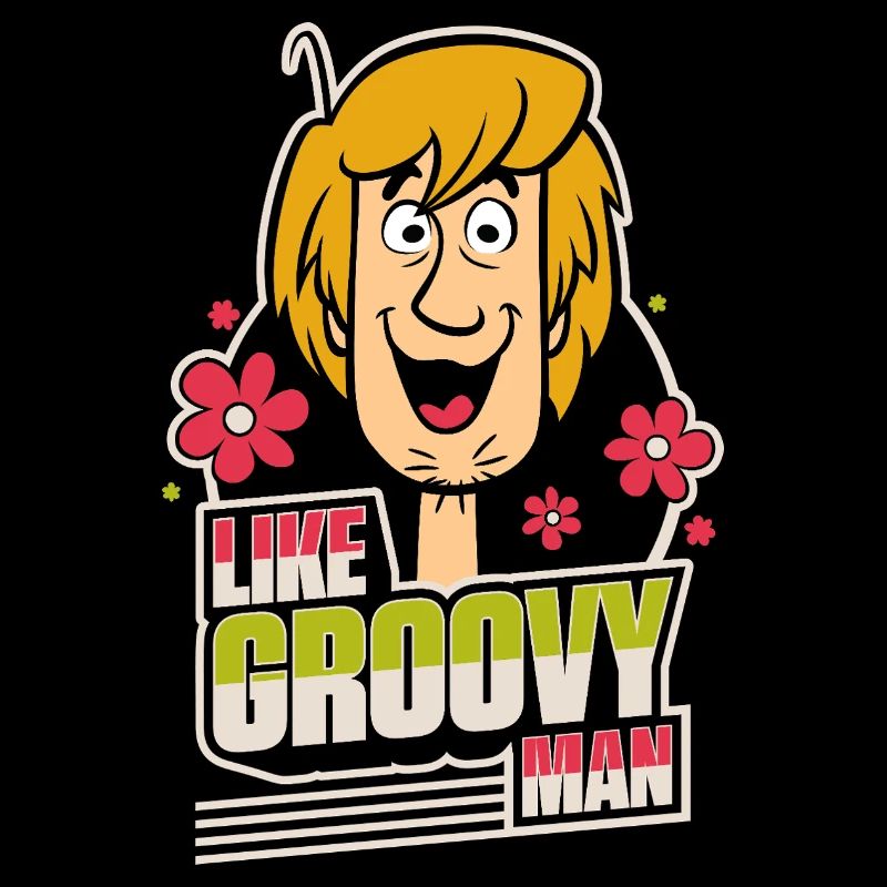 Scooby-Doo Shaggy Rogers & Slogan Trop Cool Mec