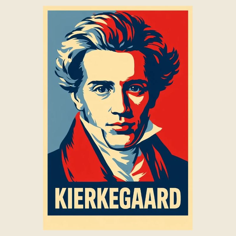 Kierkegaard Pop-Art-Porträt