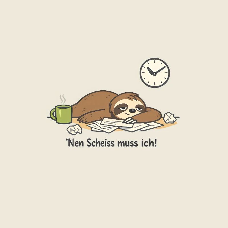 nen Scheiss muss ich frecher Spruch