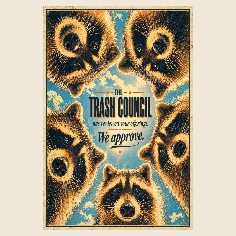 Plakat des Waschbärenrats