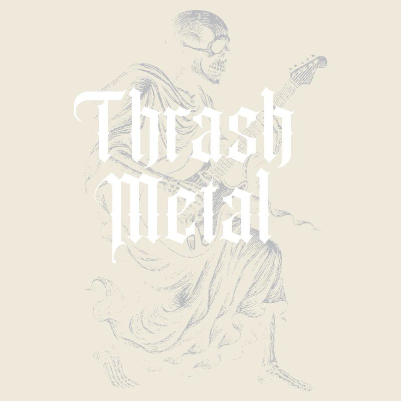 Thrash Metal Skeleton playing Guitar