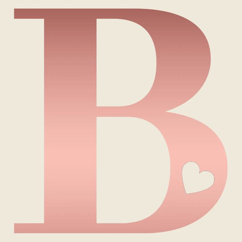 letter B rose gold