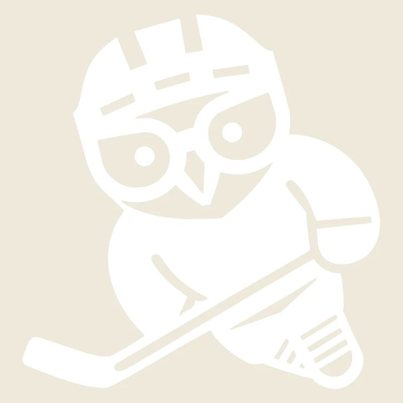 Eishockey Eule Silhouette Schneeeule Spieler
