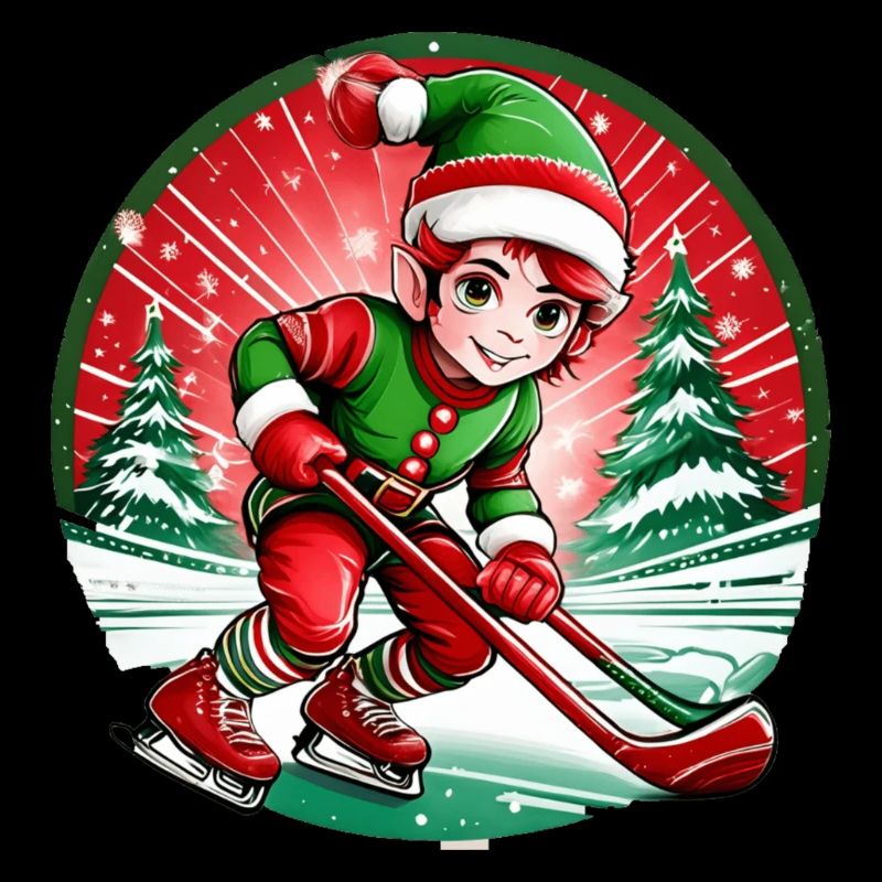 Hockey sur glace elfe de Noël