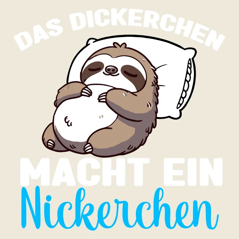 Faultier Schlafshirt Dickerchen macht Nickerchen