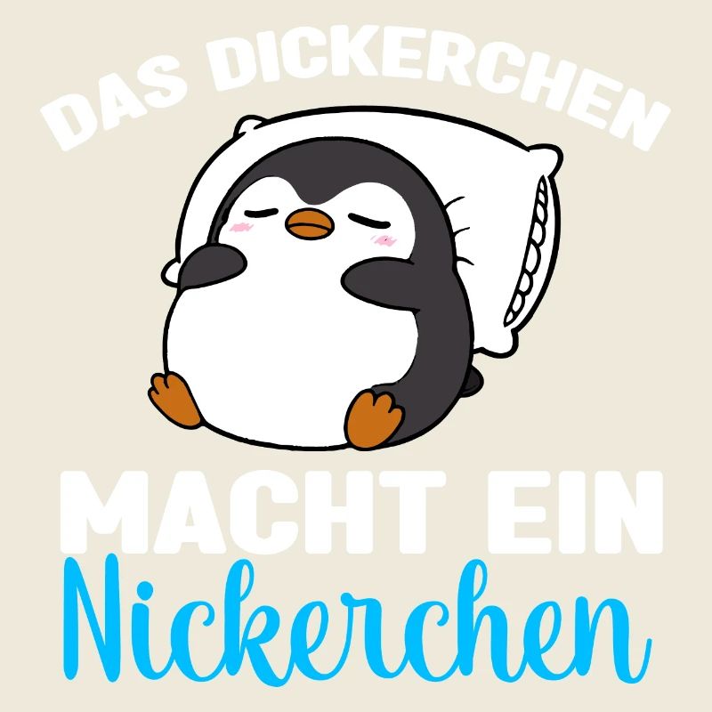 Pinguin Schlafshirt Dickerchen macht Nickerchen